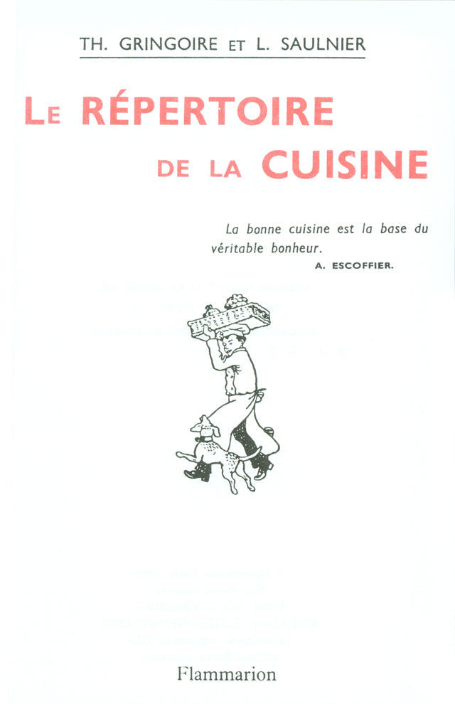 LE REPERTOIRE DE LA CUISINE (フランス)　絶版