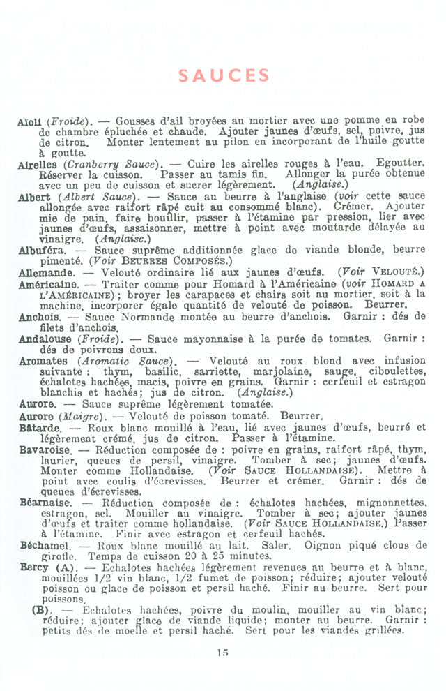 LE REPERTOIRE DE LA CUISINE (フランス)　絶版